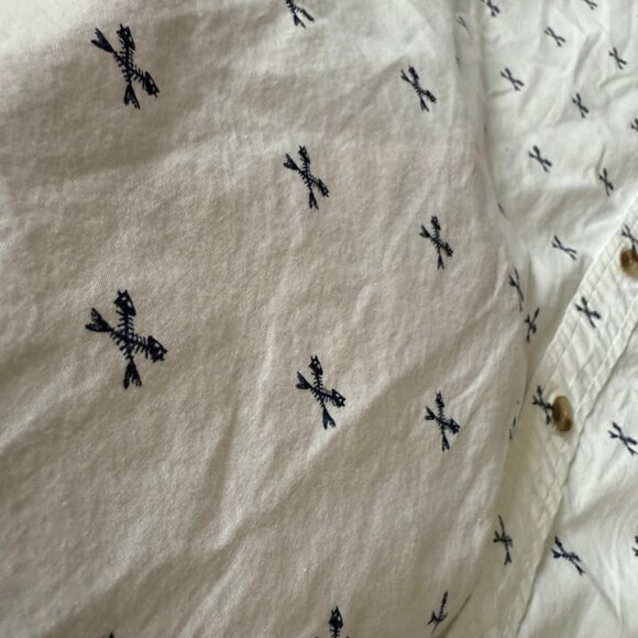 Vineyard Vines Small Youth Polo Fishing Print Size Boys White with Fish Design - Picture 6 of 7